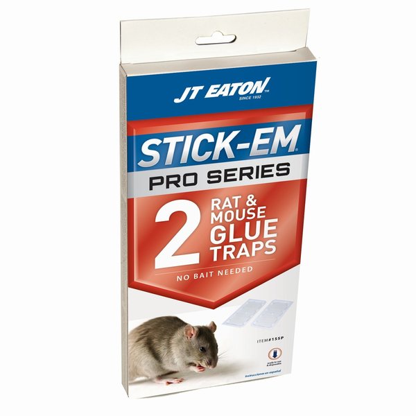 Jt Eaton Stick-Em Pro Series Glue Trap For Rodents , 2PK 155P